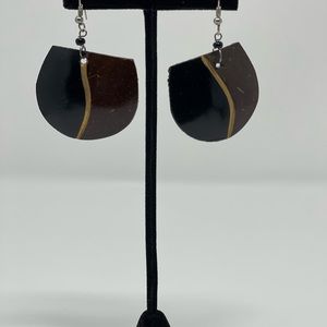 Ethnic Hand painted Coconut Shell Earrings